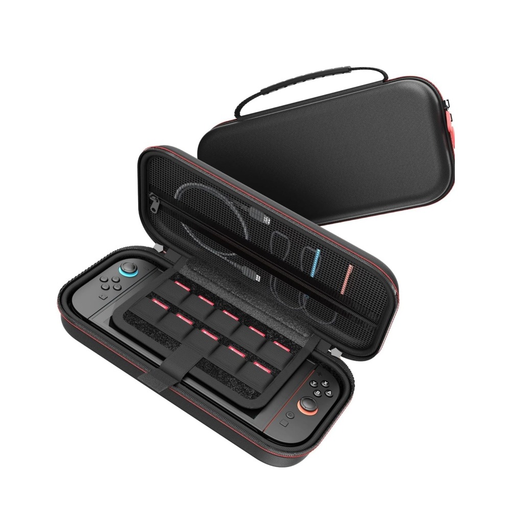 Fosmon Nintendo Switch 2 Case Travel Carrying Protective Hard Shell Black